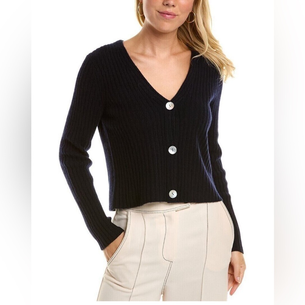 Vince Women's Navy Blue Cardigan